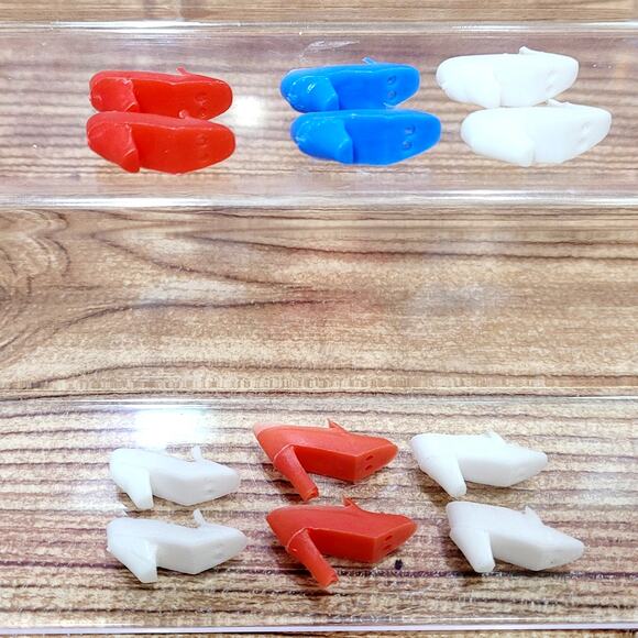 Vintage Mod Barbie Clone Doll Pilgrim Pumps Shoes Lot Red White Blue Heels - Picture 3 of 3